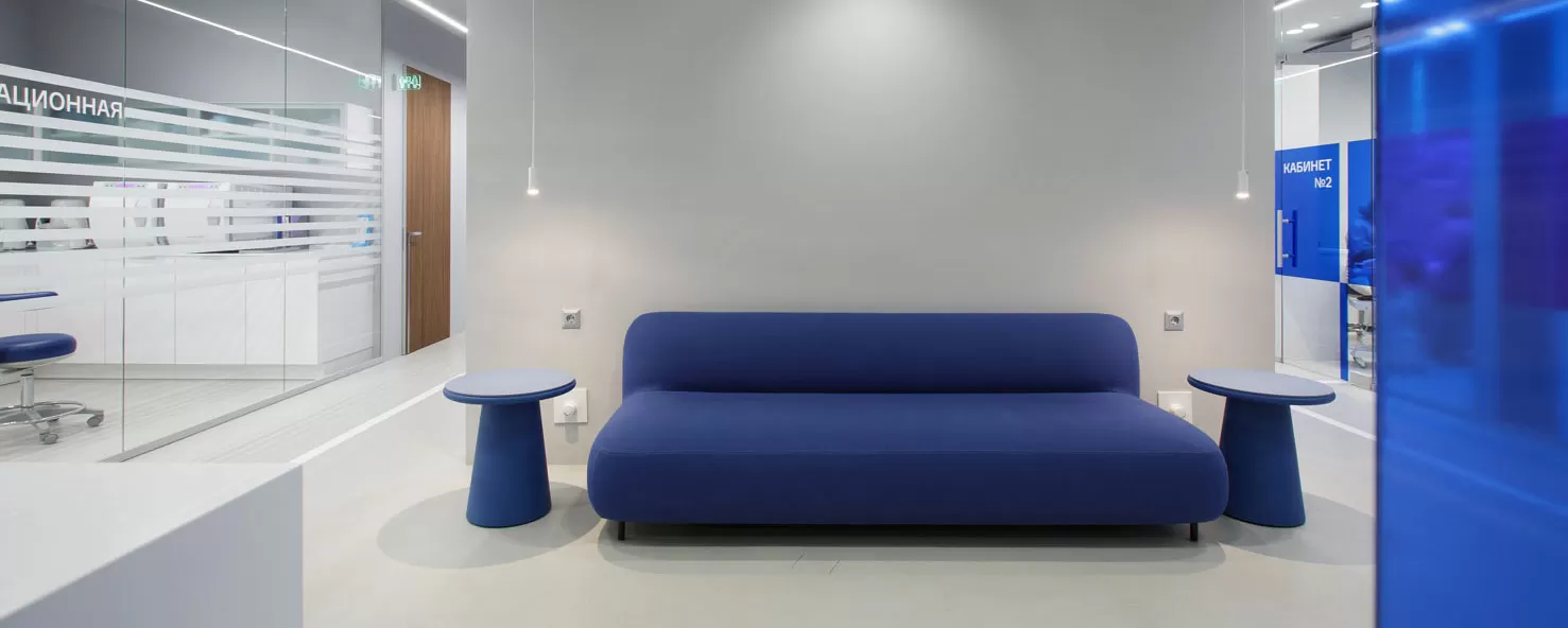 Кресла и диваны в стоматологической клинике Белая Радуга