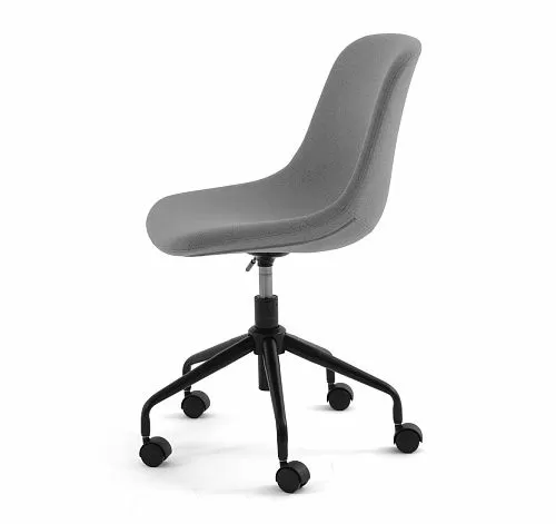 КАПРИ/CAPRI Кресло посетит/5луч черн СЕРЫЙ/ЧЕРНЫЙ