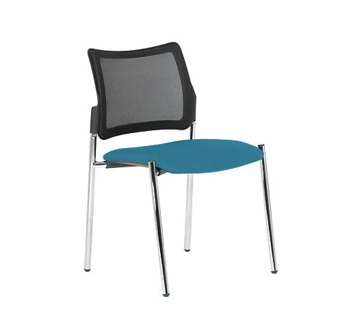 ПИНКО-СЕТКА/PINKO-MESH Кресло опоры, б/под ЧЕРН/ГОЛУБОЙ/ХРОМ