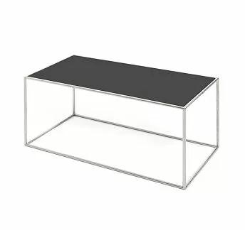 ФЕСТА/FESTA стол кофейный 80х40 ЧЕРНЫЙ/ХРОМ