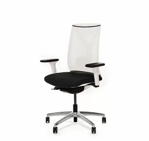 ДИОН С ББ/DION M WW Кресло,синх, 4Д, ал ЧЕРН/БЕЛЫЙ/АЛЮМ