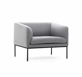 ЛИРО/LIRO кресло, ткань шерсть СЕРЫЙ M