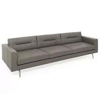 ТЕНО/TENO 3м диван, кожа, Romeo ТЕМНО-БЕЖЕВЫЙ/ПОЛИР