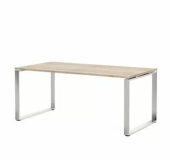 РОТОНДА/ROTONDA Стол 180 хром ДУБ СВЕТЛЫЙ/ХРОМ