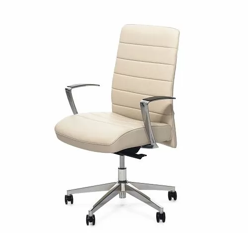 СТРАЙП/Б/STRIPE/B Кресло руководителя БЕЖЕВЫЙ-АЛЮМ