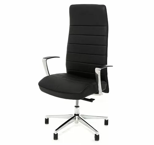 СТРАЙП/А/STRIPE/A Кресло руководителя ЧЕРНЫЙ/АЛЮМ