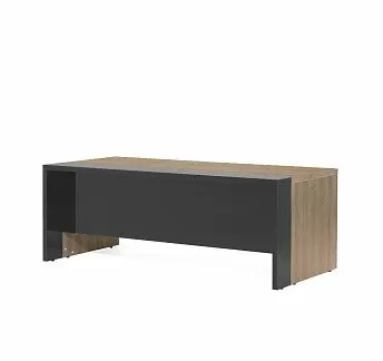ЛАВА/LAVA Стол письменный 200 ГАВАНА/СЕРЫЙ ГЛЯНЕЦ