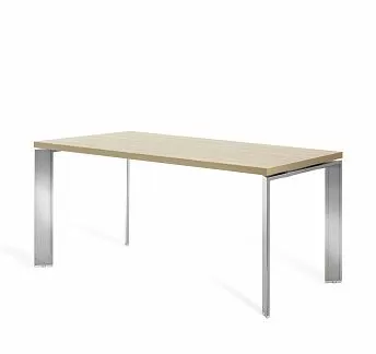 ФЕРМО/FERMO Стол 160 хром ДУБ СВЕТЛЫЙ/ХРОМ