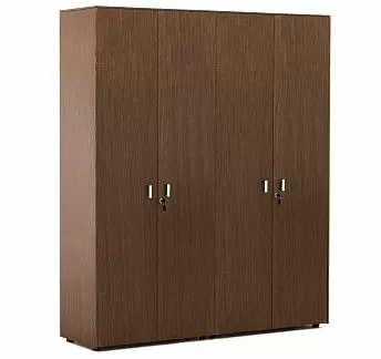 ЭКЗЕ/EXE Шкаф д/бумаг x 2 ОРЕХ/ХРОМ