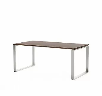 ЭКЗЕ/EXE Стол письменный 180 хром ОРЕХ/ХРОМ