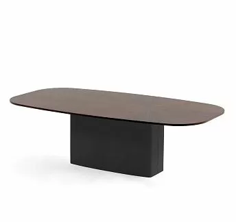 НОАЛЕ/NOALE Стол кофейный овальный ЭВКАЛИПТ МОРЕН/ЧЕРН