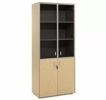 ЭКЗЕ/EXE Шкаф комбинированный в.197 ДУБ СВЕТЛЫЙ/АЛЮМ
