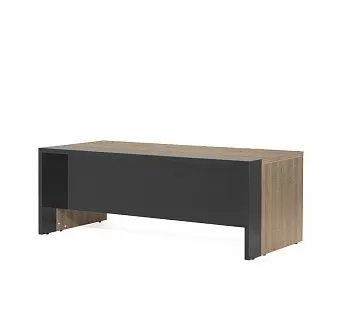 ЛАВА/LAVA Стол письменный 180 ГАВАНА/СЕРЫЙ ГЛЯНЕЦ