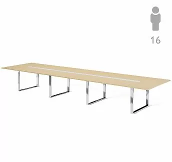 ЭКЗЕ/EXE Стол д/перегов 536 хром ДУБ СВЕТЛЫЙ/ХРОМ