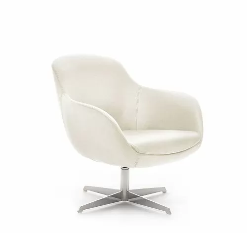 НОБЛ M/NOBLE Кресло, база дерев БЕЖЕВЫЙ/КОЖА