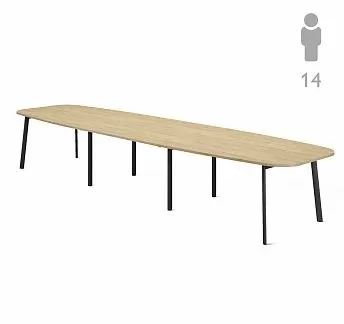 ФЛЕКС/FLEX Стол для переговоров сост ГИКОРИ/ГРАФИТ