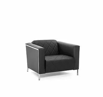 ВИСПО/VISPO кресло, кожа+ к/з черн ЧЕРНЫЙ/КОЖА