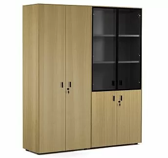 ЭНЦО/ENZO Шкаф комбинир с гардер СВ.ЭВКАЛИПТ/ЧЕРНЫЙ