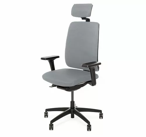 ДИОН/DION Кресло,синх, 1Д,подг, чер СЕРЫЙ/ЧЕРНЫЙ