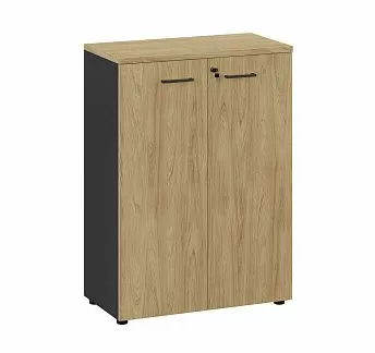 ФЛЕКС/FLEX Шкаф средний, черн ГИКОРИ/ГРАФИТ