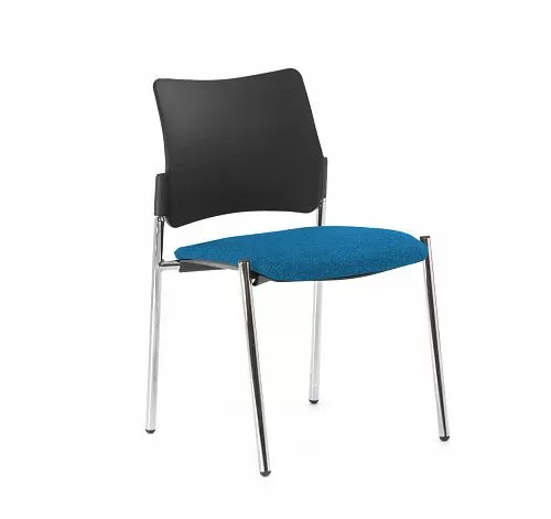 ПИНКО/PINKO Кресло на опорах б/подл ЧЕРН/ГОЛУБОЙ/ХРОМ