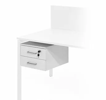 Тумба подвесная 2 ящика БЕЛЫЙ