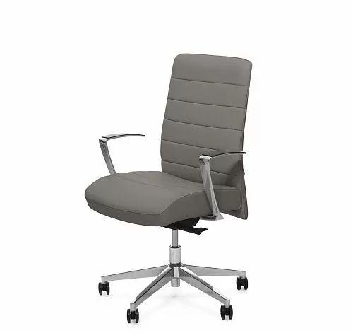 СТРАЙП/Б/STRIPE/B Кресло руководителя СЕРЫЙ/АЛЮМ