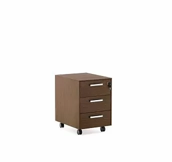 ЭКЗЕ/EXE Тумба 3 ящика ОРЕХ/ХРОМ