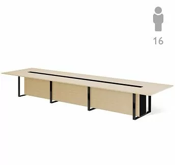 ЭКЗЕ/EXE Стол перег 536 черн/короб ДУБ СВЕТЛЫЙ/ЧЕРН