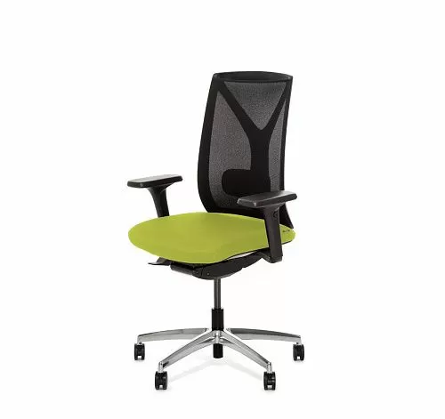 ДИОН С/DION M Кресло,синх, 1Д, алюм ЗЕЛЕНЫЙ/АЛЮМ