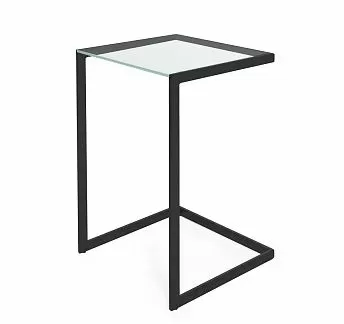 ТАУЭР/TOWER стол кофейный стекло СТЕКЛО/ЧЕРНЫЙ