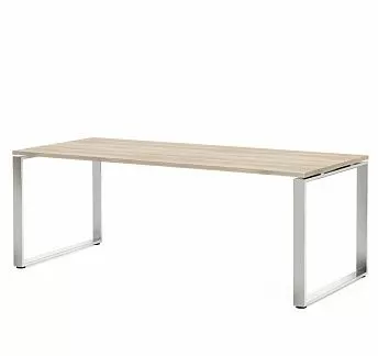 РОТОНДА/ROTONDA Стол 200 хром ДУБ СВЕТЛЫЙ/ХРОМ