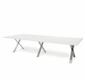 АНКОНА/ANCONA Стол д/перег. модульный БЕЛЫЙ/ХРОМ