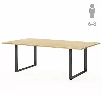 ЭКЗЕ/EXE Стол для переговоров Черн ДУБ СВЕТЛЫЙ/ЧЕРНЫЙ