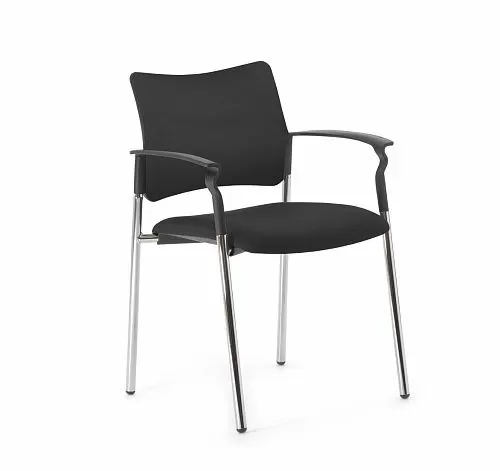 ПИНКО/PINKO Кресло на опорах, подл ЧЕРН/ЧЕРНЫЙ/ХРОМ