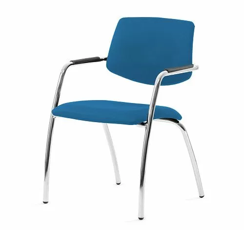 УРБАН/URBAN Кресло 4 опоры, ткань ГОЛУБОЙ/ХРОМ