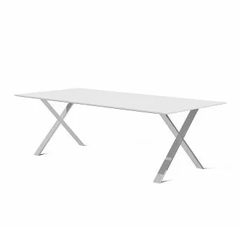 АНКОНА/ANCONA Стол для переговоров БЕЛЫЙ/ХРОМ