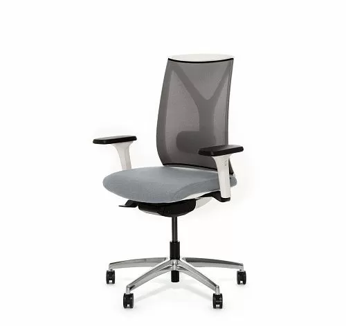 ДИОН С БC/DION M WG Кресло,синх, 1Д, ал СЕРЫЙ/БЕЛЫЙ/АЛЮМ