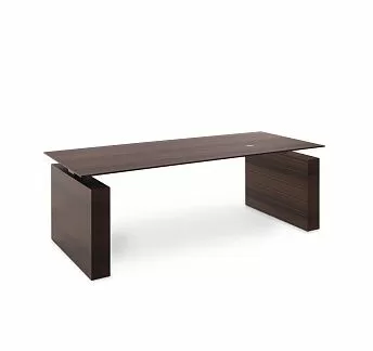 ТЕСЛА/TESLA Стол письменный ЭВКАЛИПТ МОРЕН/ЧЕРН