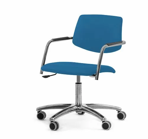 УРБАН/URBAN Кресло крестовина, ткань ГОЛУБОЙ/ХРОМ