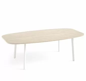 ФЛЕКС/FLEX Стол для переговоров 230 ДУБ СВЕТЛЫЙ/БЕЛЫЙ