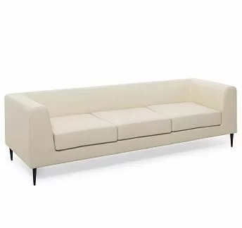 ЕВА АП/EVA UP Диван 3мест, иск.кожа БЕЖЕВЫЙ/ЧЕРНЫЙ