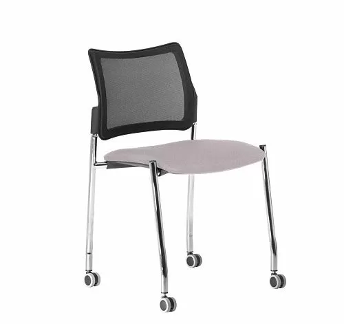 ПИНКО-СЕТКА/PINKO-MESH Кресло колеса,б/под ЧЕРН/СЕРЫЙ/ХРОМ