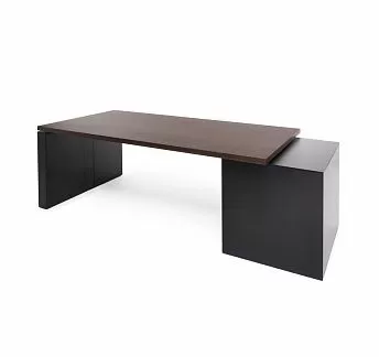 РЕНЦ/RENZ Стол письм. с оп.тумбой ЭВКАЛИПТ МОРЕН/ЧЕРН