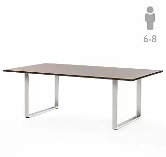 ЭКЗЕ/EXE Стол для переговоров Хром ОРЕХ/ХРОМ