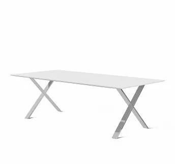 АНКОНА/ANCONA Стол письменный 210 БЕЛЫЙ/ХРОМ