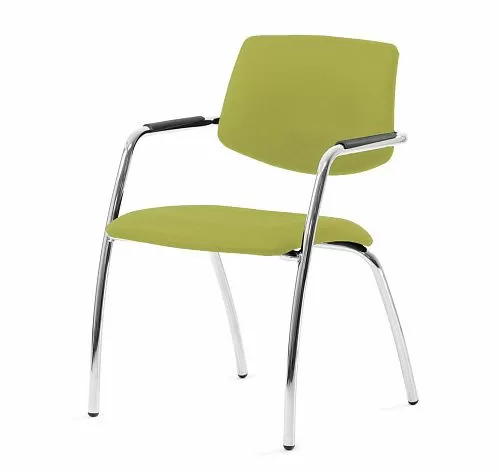 УРБАН/URBAN Кресло 4 опоры, ткань ЗЕЛЕНЫЙ/ХРОМ