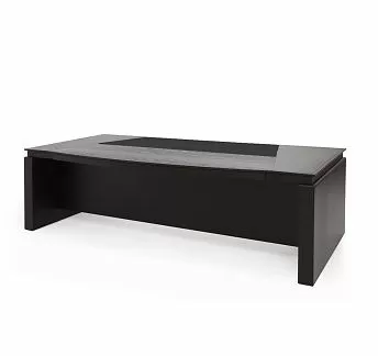 ЛАГО/LAGO Стол письменный закругл. ДУБ ФЕРРО/ЧЕРНЫЙ