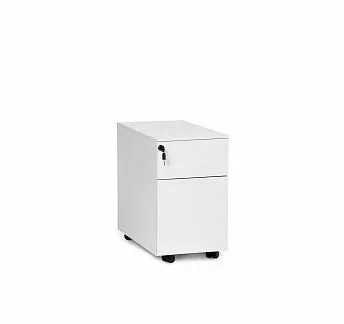 УНИ/UNI Тумба 2 ящика, металл, узк СЕРЫЙ АЛЮМ