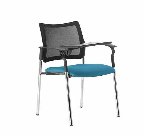 ПИНКО-СЕТКА/PINKO-MESH Кресло с/стол, опор ЧЕРН/ГОЛУБОЙ/ХРОМ